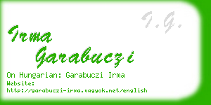 irma garabuczi business card